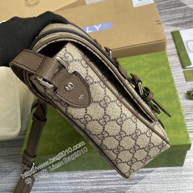 Gucci新款包包 古馳帆布男士單肩斜挎郵差包 Gucci男款信使包 658542  ydg3080